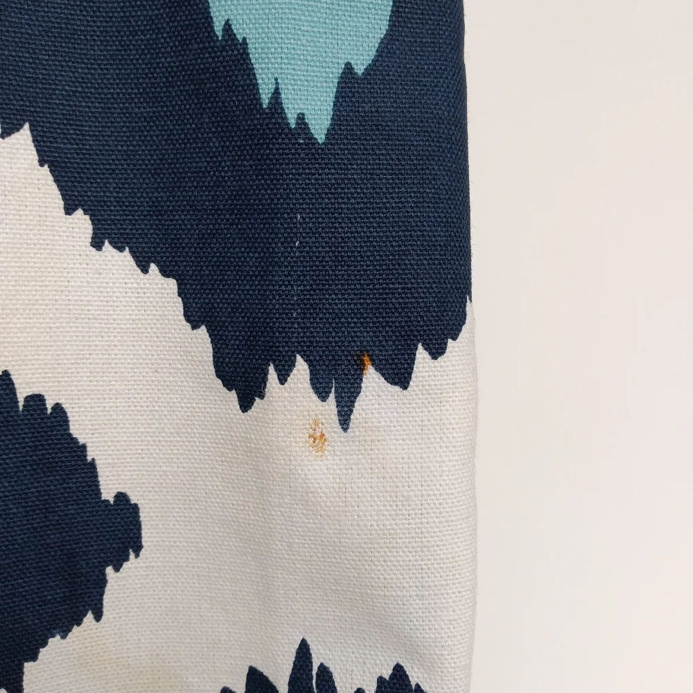 Pottery Barn Pillows Abstract  Ikat Diamond Blue /White/Turquoise *PAIR*